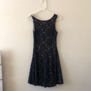 Lace Dark Blue Dress Size 3